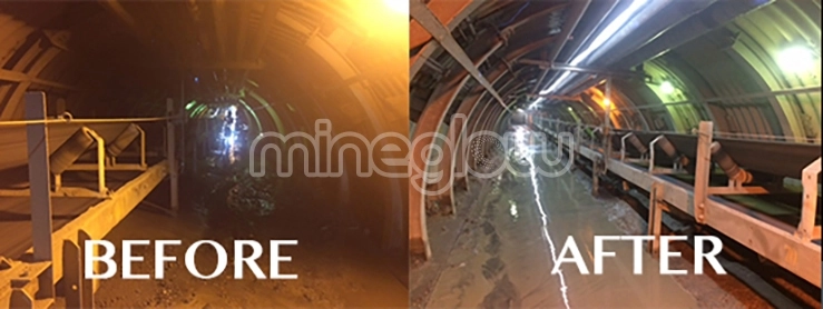 LED Conveyor Lighting Before and After