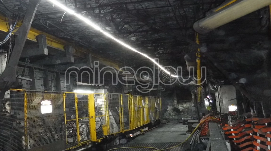 LED Lighting for the conveyor drive area to provide a full flood of light