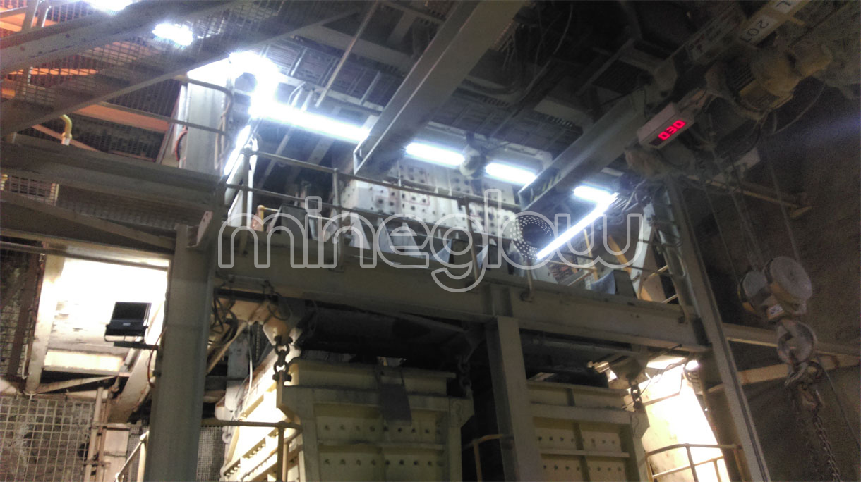 x-Glo Mine Lighting to illuminate the load out area. Halo.