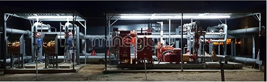 x-Glo LED strip lighting illuminates outdoor pump station