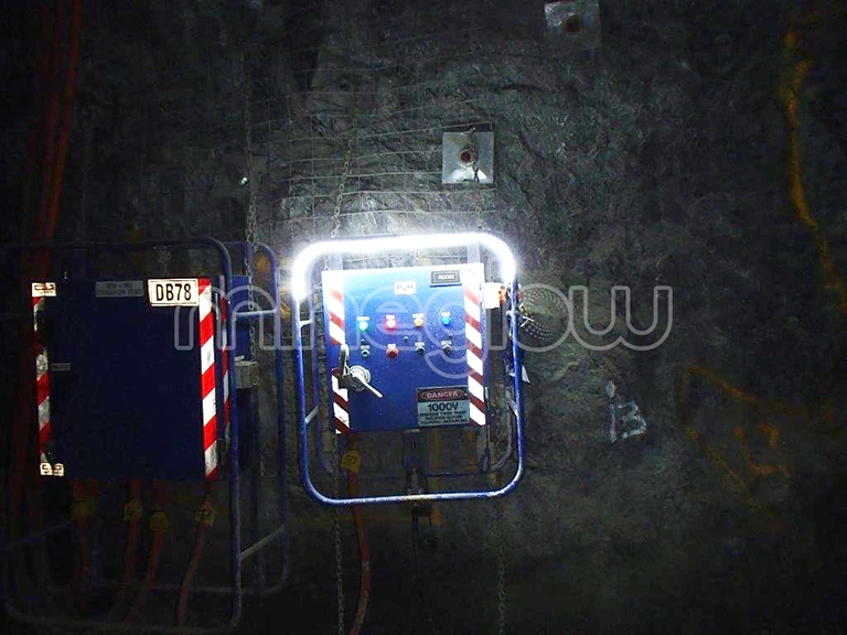 Mineglow 24V AC LED strip lighting installed in small area underground