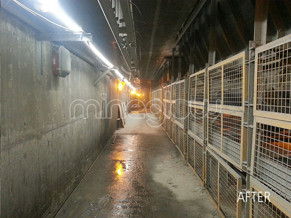 x-Glo LED strip lighting used on an industrial walkway