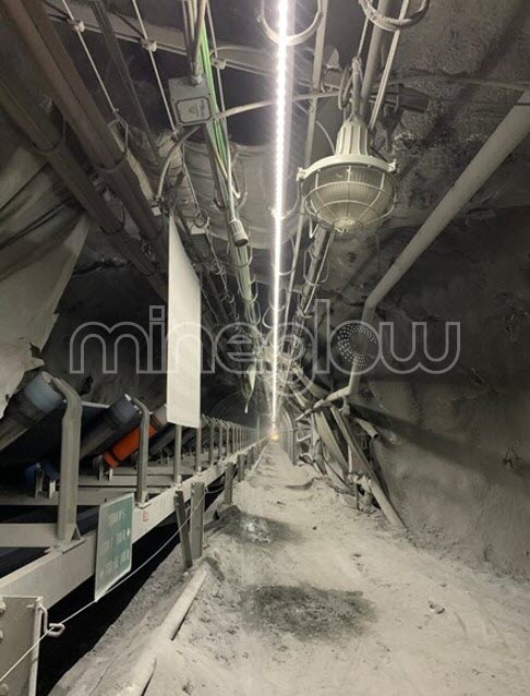 Mining conveyor LED strip lighting