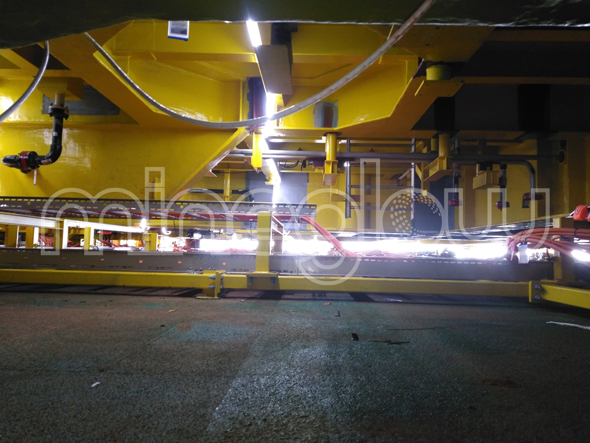 BCM Area SafeGlo explosion proof lighting being used as Temporary Lighting for maintenance work.