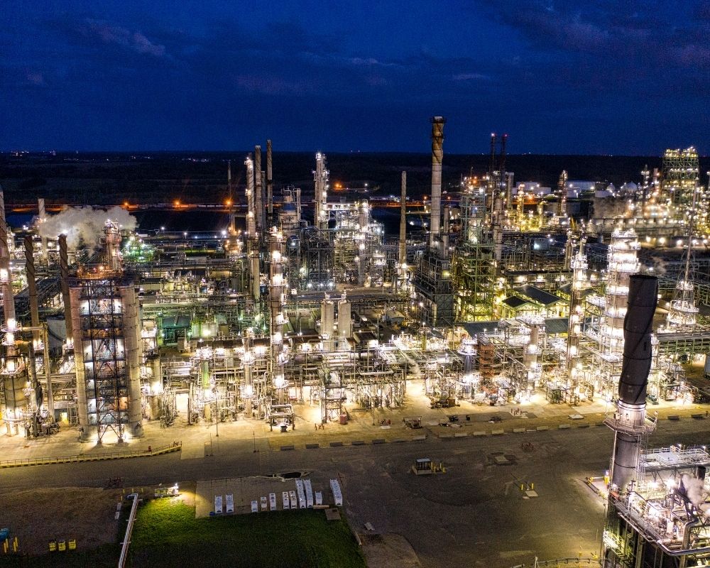 Hazardous Area Lighting across an onshore gas facility.