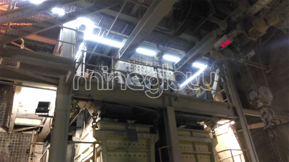 x-Glo Mine Lighting to illuminate the load out area. Halo.