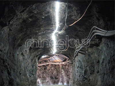 MineGlow LED Strip Lighting used to illuminate the mine portal