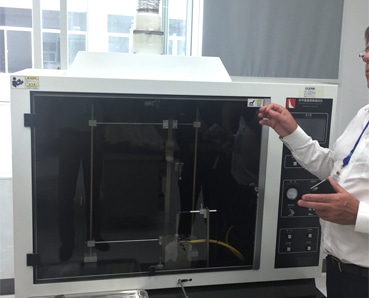 FIRE RETARDANT TESTING CHAMBER