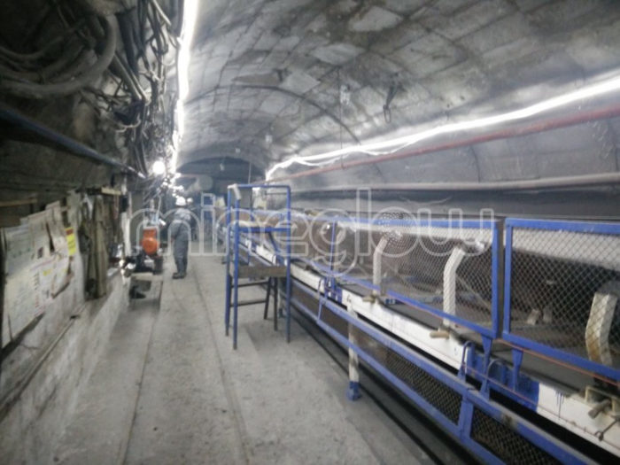 Mineglow LED Strip lighting lights up underground mine conveyor belt