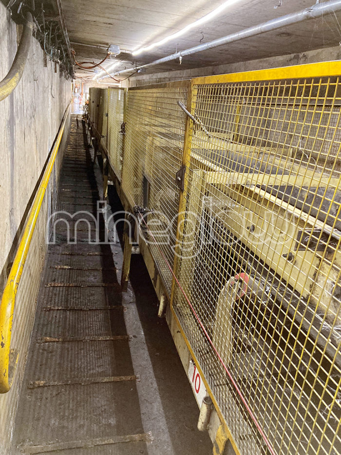 MineGlow exm range illuminating underground coal mine reclaim tunnel