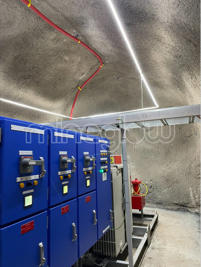 LED-mining-lights-installed-underground-mine-substation