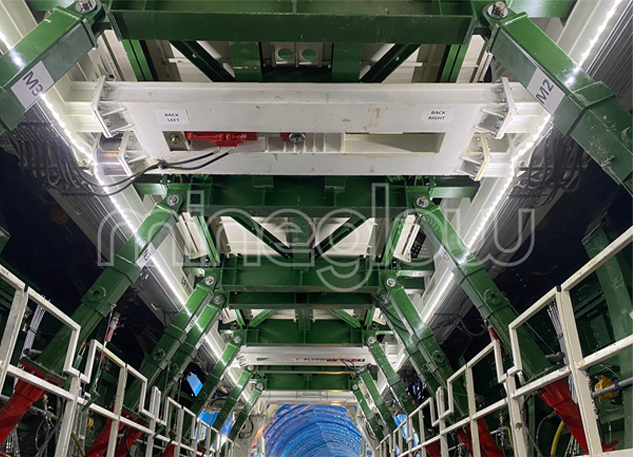 MineGlow Long range 12 LEDs per metre 24vDC LED Strip Lighting used to illuminate the Cross River Rail Tunnel construction